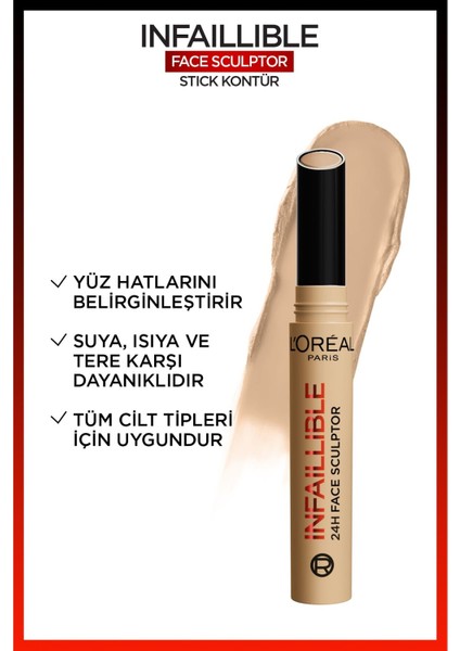 Infaillible Face Sculpter Stick Kontür - Light modelleri