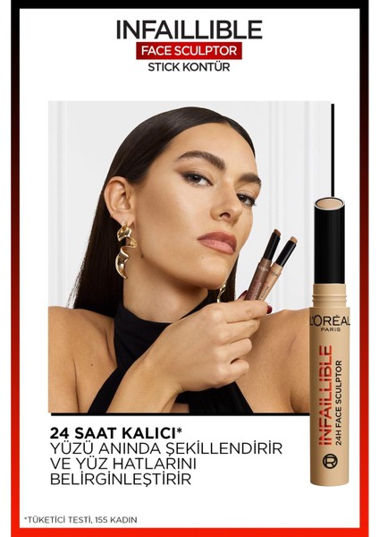 Infaillible Face Sculpter Stick Kontür - Light fırsatları