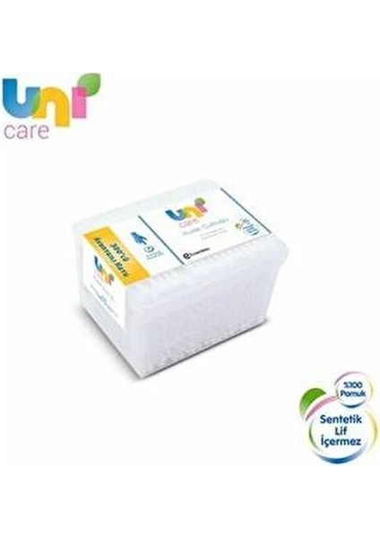 Uni Care Kulak Çubuğu Renkli 300'lü Aile Kullanımı İçin Hijyenik Seçim fiyatları