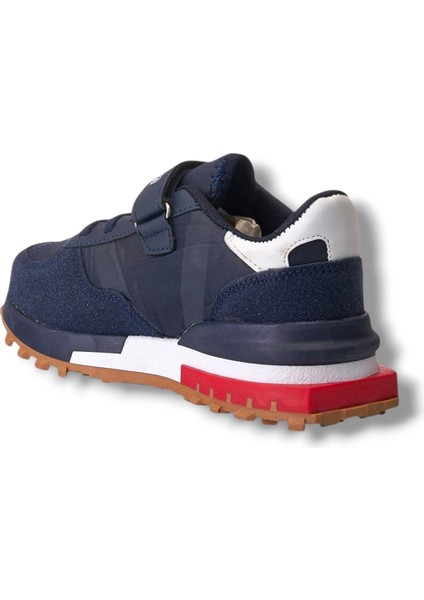 807-26 Anatomik Paraşüt Kumaş Çocuk Sneaker Lacivert Beyaz 31-35 modelleri