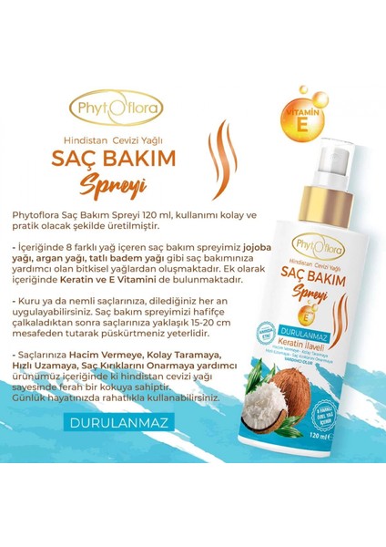 Hindistan Cevizli Saç Bakım Spreyi 120 ml modelleri