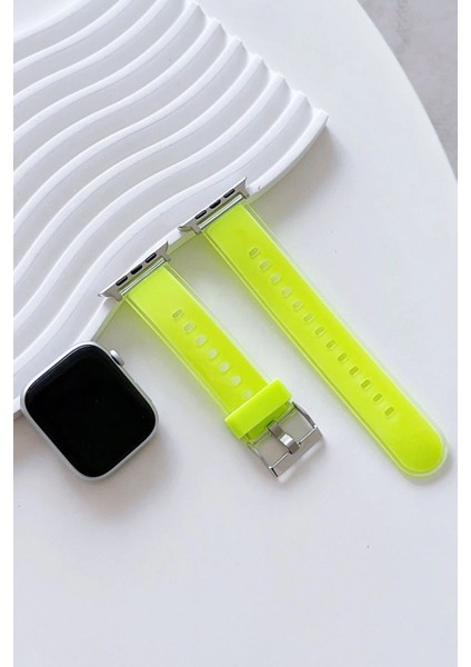 Msa-Shop Movenchy Watch 38MM Jelly Silikon Kordon - Yeşil fiyatları