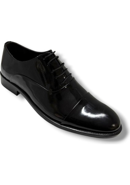 450-26 Hakiki Rugan Deri Neolit Taban Bağcıklı Erkek Ayakkabı