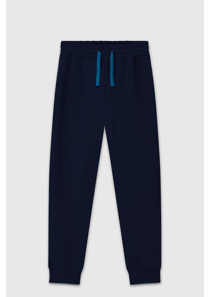 Pamuklu Regular Fit Logolu Eşofman Altı Erkek Çocuk Eşofman Altı BNTB23336