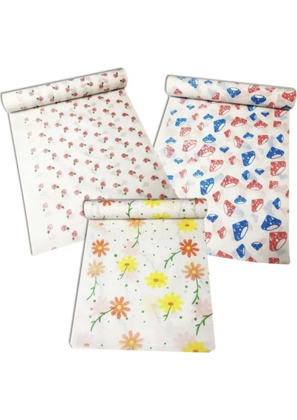 Floppy 24M Tek Kullanımlık Masa Örtüsü 16’lı Paket Rulo Tip Renkli Desenler