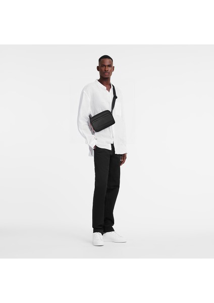Essen Serisi Suya Dayanıklı 1200D Polyester Kumaş Çapraz Vücut Çantası Siyah
