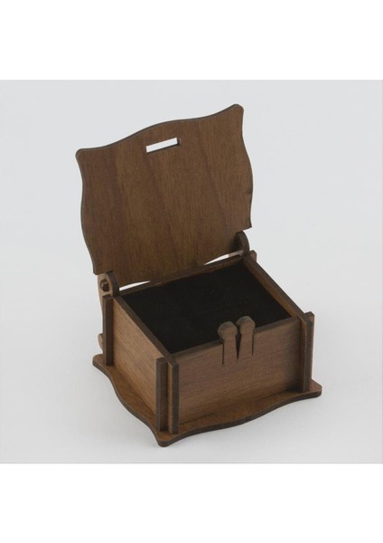Wizard Seni Seviyorum Figürlü Ahşap Yüzük Kutusu-Kahverengi fiyatları