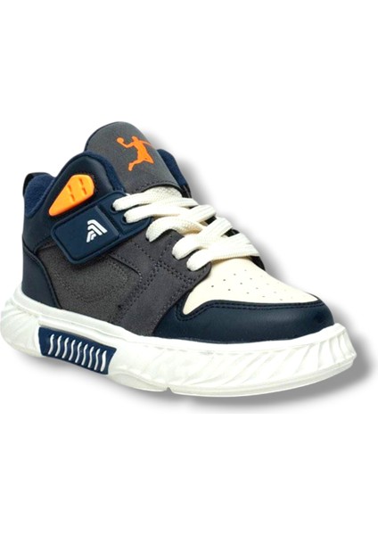 537-26 Cilt Anatomik Filet Çocuk Sneaker Lacivert Füme Bej 31-35