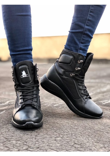 ET0600 Bağcıklı Siyah Boksör Unisex Spor Postal Bot fiyatları