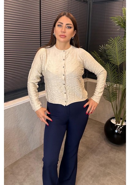Krem Bürümcük Kısa Triko Hırka fiyatları