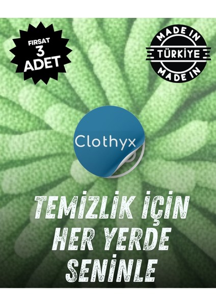 Mikrofiber Kalın Temizlik Bezi 40*40 cm 3 Adet