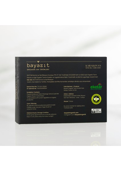 Organik Karakovan Petek Bal(Bingöl Karlıova) 400 gr 2'li Set