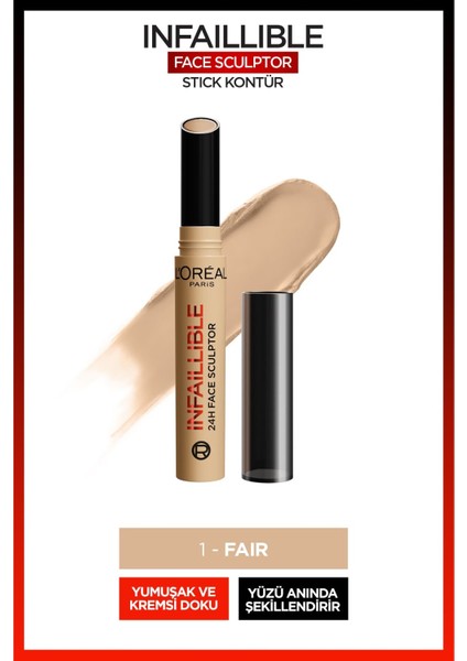 Infaillible Face Sculpter Stick Kontür - Fair