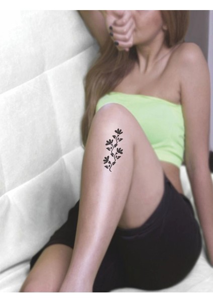 Çiçek Dalları Tattoo Geçici Dövme Şablonları Kına Kalıpları fiyatları