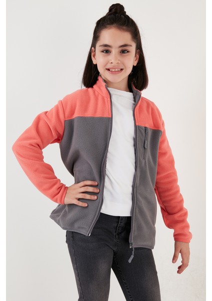 Yumuşak Dokulu Fermuarlı Renk Bloklu Dik Yaka Cepli 2'li Paket Hırka Polar Çocuk POLAR 5905001S2 fiyatları