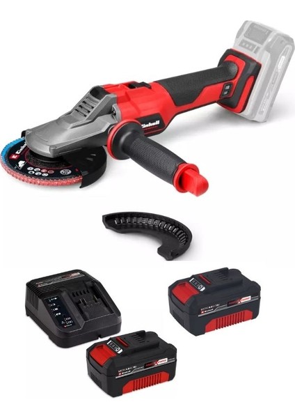 Tp-Ag 18/125 F Li Bl 2X4.0AH Profesyonel Kömürsüz Akülü Açılı Taşlama Makinesi