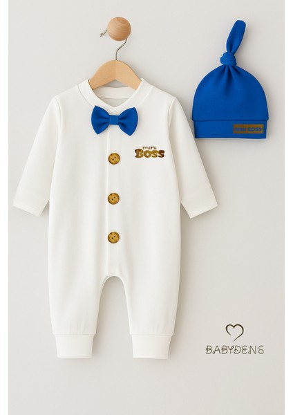 Minik Patron Erkek Bebek Düğmeli Tulum ve Bere Seti – Papyonlu,manşetli Paça, %100 Pamuk Bebek Tulum fiyatları