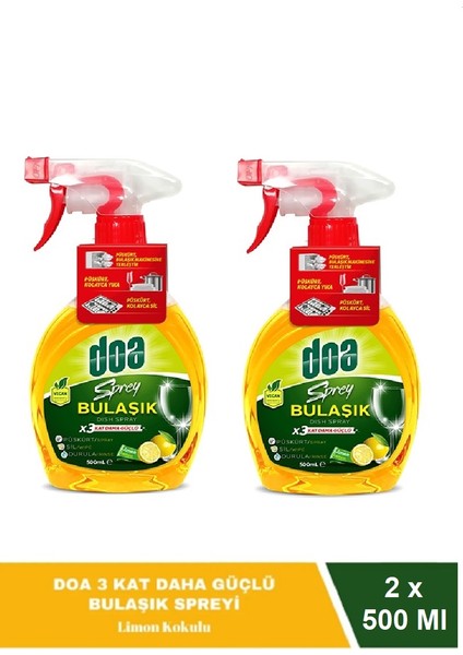 Sprey Bulaşık Deterjanı 500 ml x 2 Adet