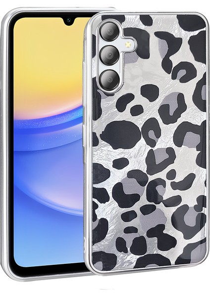 Qep Samsung Galaxy A56 Gri Leopar Kapak