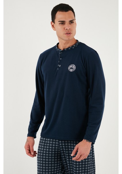 Ekoseli Yumuşak Dokulu Regular Fit Uzun Kollu Pijama Takımı Erkek Pijama Takımı 609611030