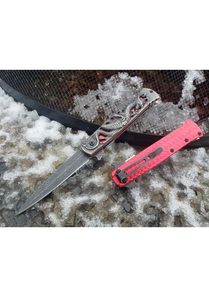 FST-1111-A Ejderha Motifli Kamp Çakısı