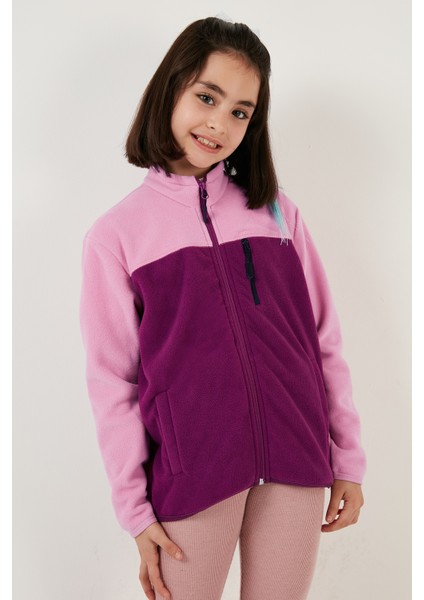 Yumuşak Dokulu Fermuarlı Renk Bloklu Dik Yaka Cepli 2'li Paket Hırka Polar Çocuk POLAR 5905001S2 modelleri