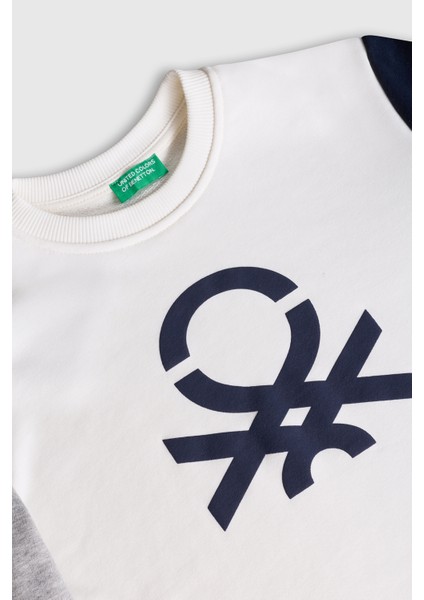 Pamuklu Logolu Regular Fit Bisiklet Yaka Sweat Erkek Çocuk Sweat BNTB23300 modelleri