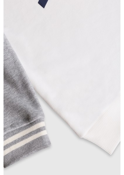 Pamuklu Logolu Regular Fit Bisiklet Yaka Sweat Erkek Çocuk Sweat BNTB23300 fırsatları