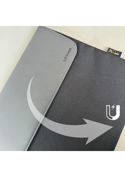 LB503 Darbe Emici Su Geçirmez Pu Cordura Kumaş 13-14 Inç Laptop Çantası Siyah