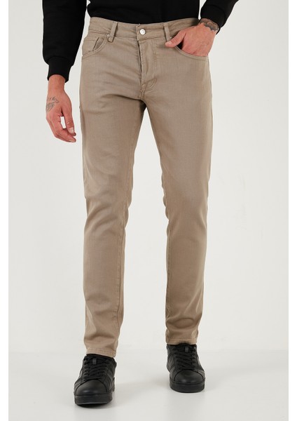 Streç Pamuklu Slim Fit Normal Bel Dar Paça Jeans Erkek Kot Pantolon 1115C24NAPOLI fiyatları