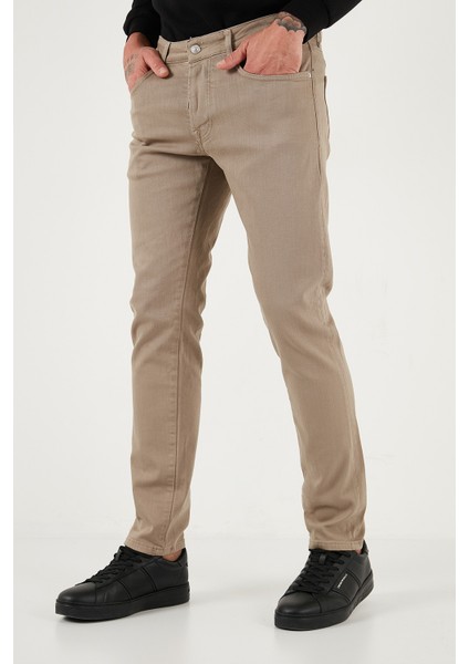 Streç Pamuklu Slim Fit Normal Bel Dar Paça Jeans Erkek Kot Pantolon 1115C24NAPOLI modelleri