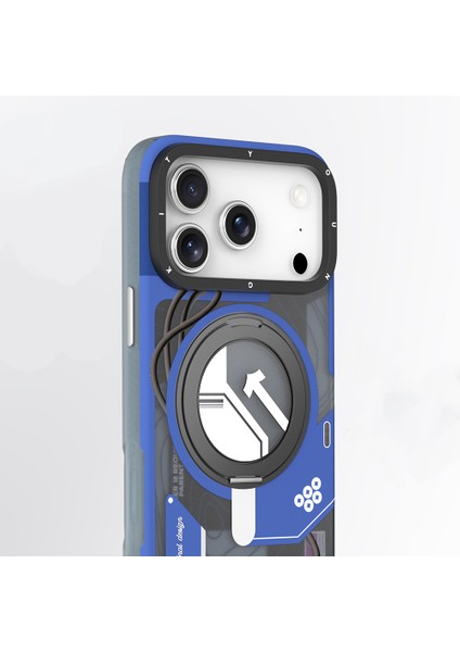 iPhone 17 Pro Max Uyumlu Kılıf M-Safe Şarj Özellikli Youngkit Starship Serisi Kapak Mavi fiyatları
