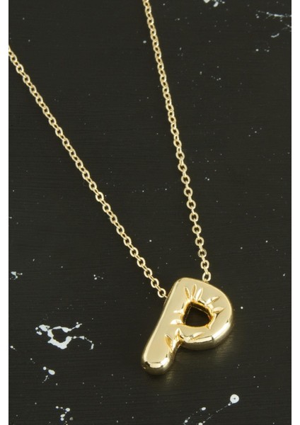 Msa-Shop P Harfli Balon Kolye-Sarı