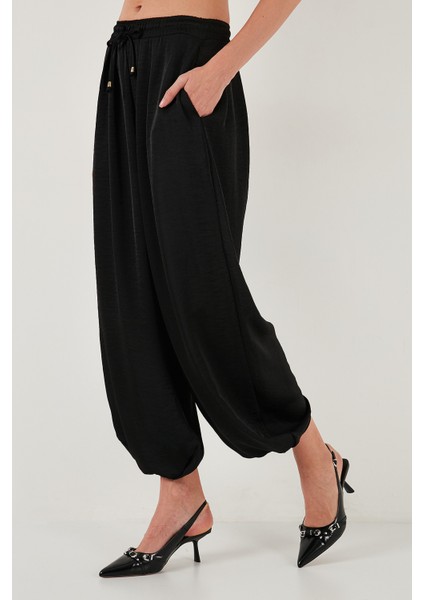 Oversize Bağlamalı Balon Paça Saten Şalvar Pantolon Bayan Pantolon 68351199 fırsatları