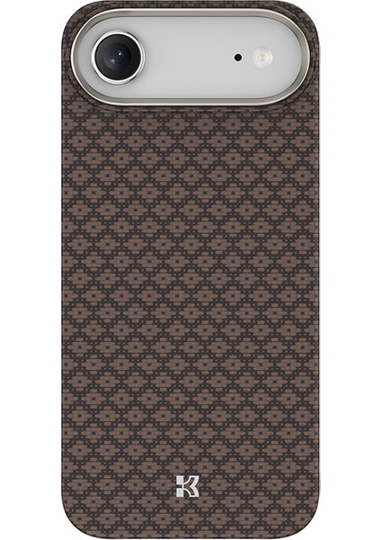 iPhone 17 Air Uyumlu Kılıf M-Safe Şarj Özellikli Armorair Armorgrid Serisi Kevlar Kapak Gold