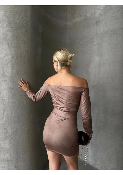 Büzgülü Etek Bluz Takım Kahve fiyatları