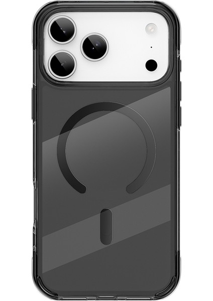 iPhone 17 Pro Max Uyumlu Kılıf M-Safe Özellikli Wiwu MCC-702 Titanyum Pro Serisi Sert Pc Kapak Siyah modelleri