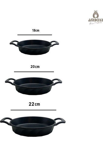 Vento 3 Parça Döküm Sahan Seti 18-20-22 cm indirimleri