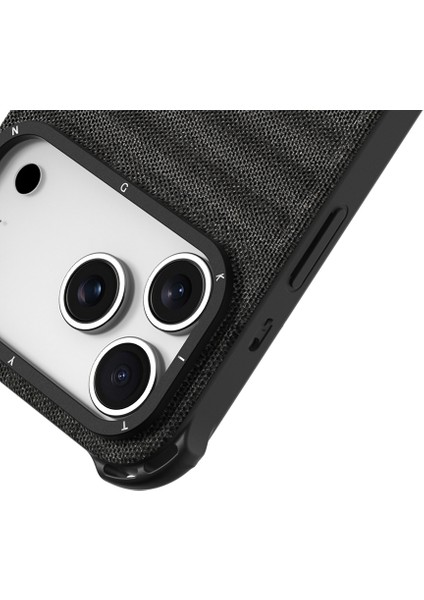 iPhone 17 Pro Max Uyumlu Kılıf M-Safe Şarj Özellikli Youngkit Canvas Serisi Kapak Siyah modelleri