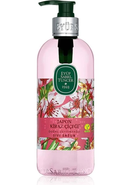 Doğal Zeytinyağlı Japon Kiraz Çiçeği Ferahlatıcı Sıvı Sabun 500 ml Tekli