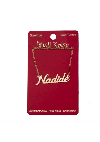 Msa-Shop Nadide Isimli Kolye -Sarı