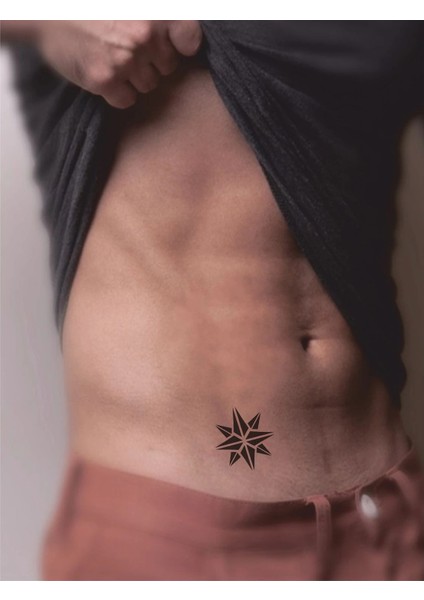 8 Köşeli Yıldız-Octagram Yıldız Tattoo Geçici Dövme Şablonları Kına Kalıpları fiyatları