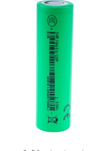Eve 18650 3.7V (Volt) 2500 Mah 12C 25P Lityum Şarj Edilebilir 10 Adet Pil(Batarya) fırsatları