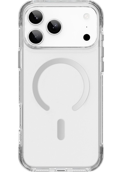 iPhone 17 Pro Max Uyumlu Kılıf M-Safe Özellikli Wiwu MCC-702 Titanyum Pro Seri Sert Pc Kapak Şeffaf modelleri