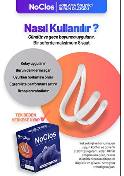 Burun Dilatörü Unisex Kullanıma Uygun Yüksek Kaliteli Silikon 1 Adet