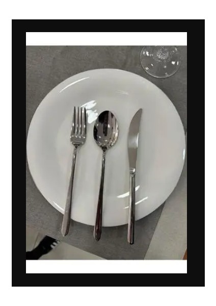 Dream 6 Kişilik 24 Parça Desenli Yemek Takımı Mavi Fine Bone Malzemeden