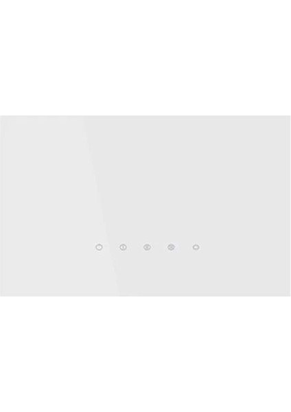 Beyaz Eğimli Davlumbaz Dokunmatik Kontrol 420 m3/sa Hava Debisi