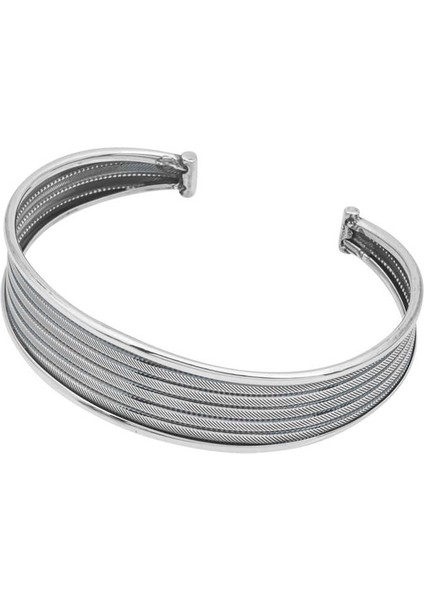 925 Ayar Gümüş Eskitme Desenli Kadın Bilezik Stil Sahibi fiyatları