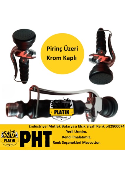 Endüstriyel Mutfak Bataryası Elcik Siyah Renk PLT2800074