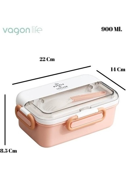 Vagonlife The Puzzle Lunch Box Tek Katlı Paslanmaz Çelik Kolay Kilitlenir Sefer Tası – 900 ml fiyatları